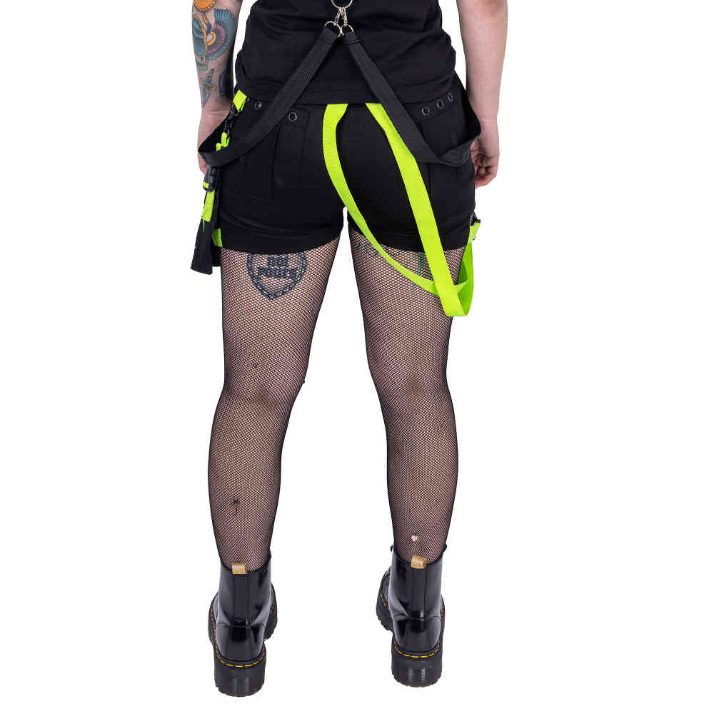 Poizen Industries - DANGER ZONE Pantalon court - Noir/Vert